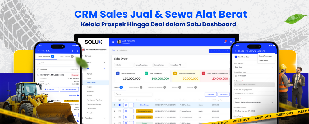 Solusi CRM Terintegrasi untuk Pengelolaan Prospek dan Tender Alat Berat
